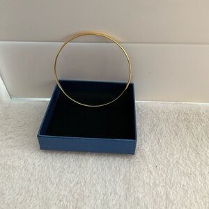 Minimal Gold Thin Bangle Bracelet - Women's Jewelry